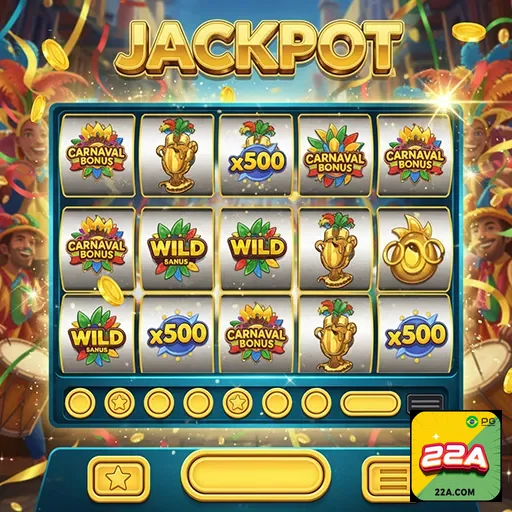 Jogador acessa slots online no celular com temática de festas brasileiras
